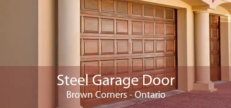 Steel Garage Door Brown Corners - Ontario