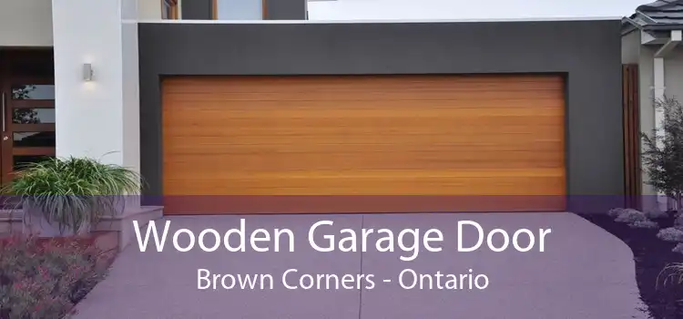 Wooden Garage Door Brown Corners - Ontario